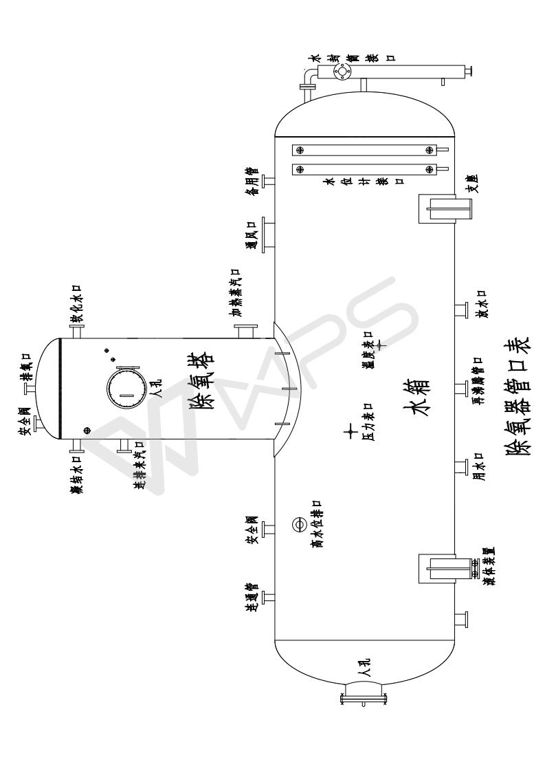 除氧器接管说明图